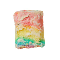 Poster - Delicious rainbow cake is isolated on a transparent background and was created using Generative Ai