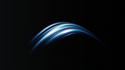 Poster - Modern abstract vector background with glowing neon lines, sparkles, and flare effects. Blue and black stylish design with shimmer, glistering light, and energy motion trail for dynamic banners