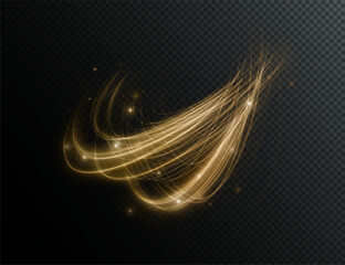 Aufkleber - Futuristic gold neon wave with glowing beams, flowing energy, and fractal patterns. Perfect for AI-inspired designs, cyber space, dynamic backgrounds, and abstract tech wallpapers. Vector illustration