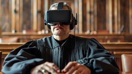 Poster - Virtual reality transforming judicial proceedings in a courthouse setting