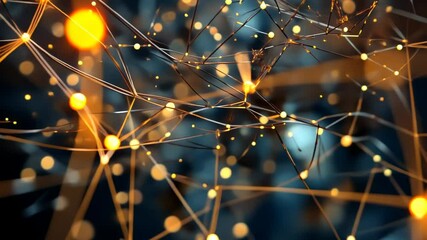 Poster - Exploring the beauty of network connections through glowing particles at night