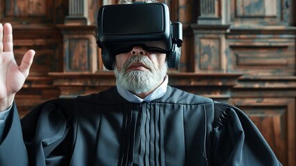 Poster - Virtual reality technology enhances judiciary processes in modern trials for immersive experiences