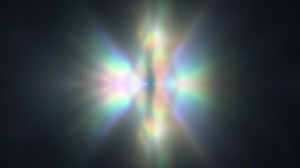 Wall Mural - looping animated background of futuristic colorful light rays on dark background