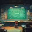 © Murad - Classroom Study: Repeating Equations and Creative Chaos in a Retro Academic Environment