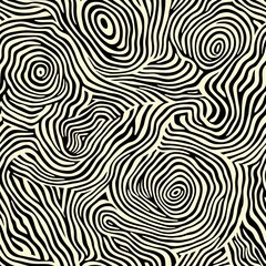 Poster - Abstract Woodcut Swirls Seamless Pattern for Bold Designs