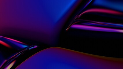 Poster - Fluid black and vibrant gradient surfaces merging in a sleek abstract design, featuring bold color transitions and a modern, minimal aesthetic....