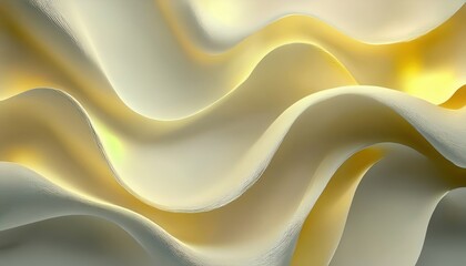 Leinwandbilder - smooth flowing abstract wave with soft golden and cream tones, elegant fluid motion background for modern design and decor

