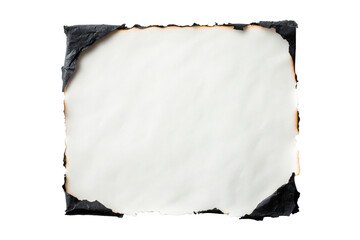 Wall Mural - burnt edge of blank parchment with a transparent background