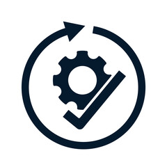 Poster - optimization concept, workflow. vector icon isolated on white background.
