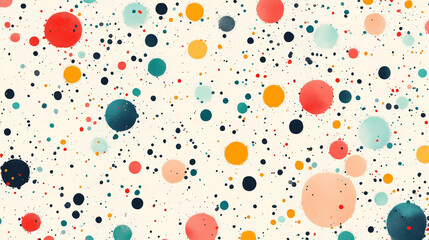 Wall Mural - Colorful abstract dots on a light background creating a vibrant and playful visual atmosphere Generative AI