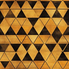 Poster - Geometric Woodcut Tessellation Seamless Triangle Pattern Design for Modern Projects