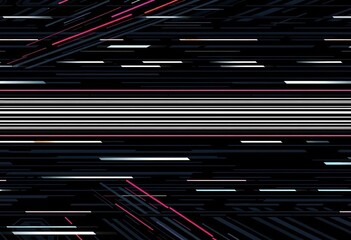 Poster - Seamless black speed lines & stripes geometric pattern, dynamic & energetic textile design,  futuristic, seamless