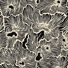 Poster - Hand drawn Woodcut Seamless Pattern Organic Imperfect Design for Textile and Wallpaper