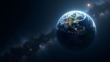 Wall Mural - Earth View From Space, North America
