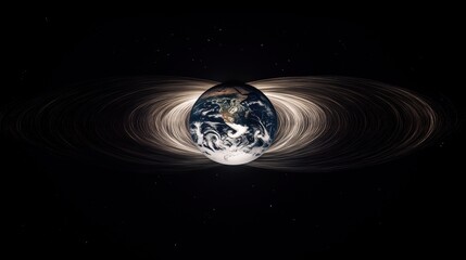 Poster - A visualization of Earth and Moon as a binary system bound by gravitational forces
