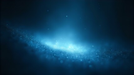 Wall Mural - Spectacular Blue Galaxy Nebula with Bright Glowing Light in Deep Space Digital Art Cosmic Celestial Astronomy Universe Wallpaper Stock Photography