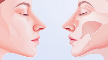 Poster - An infographic explaining the differences between open and closed rhinoplasty techniques with clear visuals