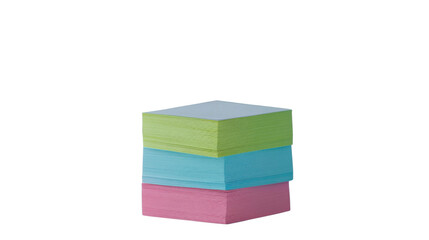 Fototapete - Stack of colorful sticky notes on transparent background