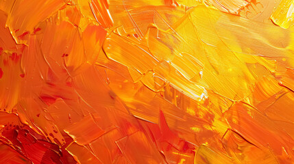 Wall Mural - vibrant orange hues depicting stars and the outer space galaxy night sky, creating a colorful and li