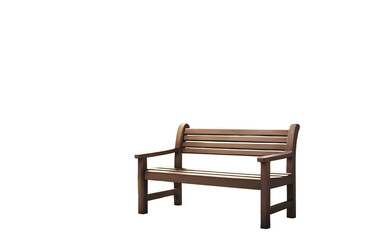 Poster - Garden bench isolated on a empty plain background