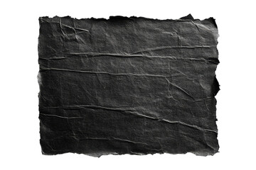 Wall Mural - unique textured black paper with rough edges on transparent background