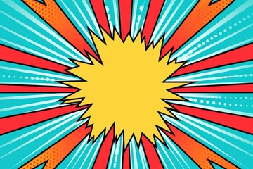 Canvas Print - comic sunburst border effect backgrounds abstract pattern.