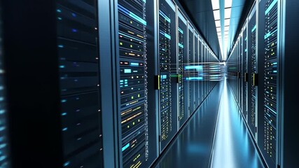 Poster - Innovative server room design showcases advanced technology in data management