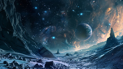 Wall Mural - wonders landscape of outer space