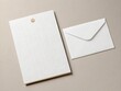 © uiboss - Blank White Envelopes and Paper Mockup on Beige Background