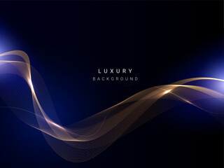 Wall Mural - abstract stylish blue wave design dark background vector
