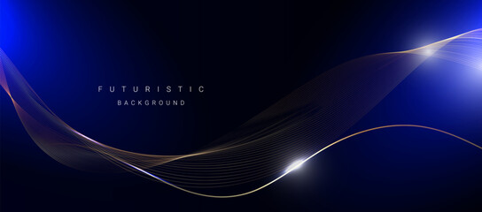 Wall Mural - abstract elegant glossy flowing line background vector