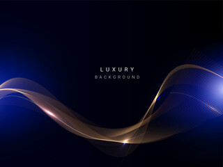 Wall Mural - Abstract elegant glossy flowing line background vector