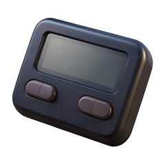 Fototapete - Pager retro device. 3d rendering isolated on white background. Cartoon plastic style icon