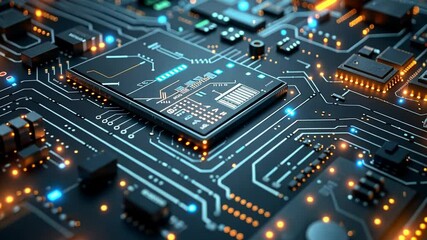 Poster - Intricate circuit board showcasing advanced technology for data protection and malware prevention