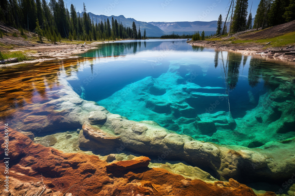 marvels of Yellowstone National Park, where ethereal symphony of ...