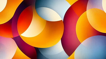 Leinwandbilder - Abstract Colorful Circles, A Symphony of Hues and Shapes