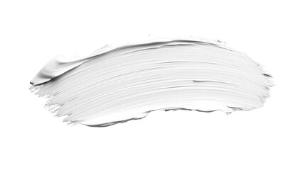 Poster - White paint brush stroke on transparent background