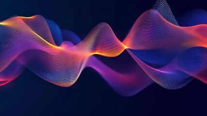 Poster - Visual representation of sound waves in vibrant colors and dynamic patterns