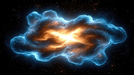 Poster - Celestial event outer space digital art cosmic environment dynamic viewpoint abstract concept