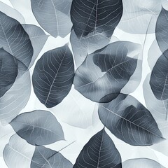 Poster - X Ray Inspired Leaf Vein Pattern Layered Botanical Design