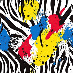 Poster - Abstract Zebra Print Seamless Pattern Bold Stylish Design for Fashion Home Decor and Branding