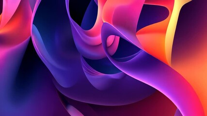 Poster - Colorful abstract waves flowing smoothly in a captivating digital artwork inspired by modern design aesthetics