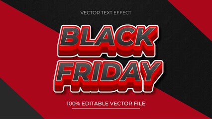 Poster - Black Friday Sale Text Effect on black background