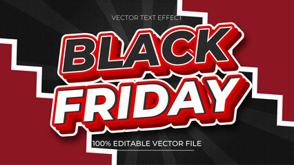 Poster - Black Friday super sale social media banner template with editable text effect