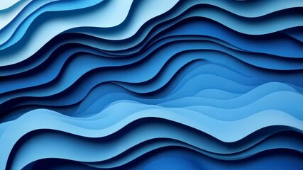 Poster - Calm blue abstract waves creating a soothing atmosphere on a tranquil surface