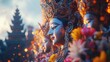 © banthita166 - Divine Statues of Bali: Majestic statues of deities adorned with intricate headwear and floral offerings. They stand in a row, exuding serenity and cultural richness.