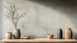 © milenialdesastudio - Rustic tabletop display with vase and branch