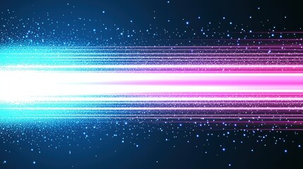Poster - abstract digital waves in vibrant colors representing technology concepts and innovations