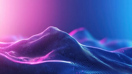 Poster - Abstract Digital Wave Concept with Vibrant Colors and Fluid Shapes for Modern Technology Backgrounds