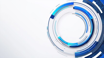 Poster - Minimalistic Technology Concept with Circular Design on a Clean White Background